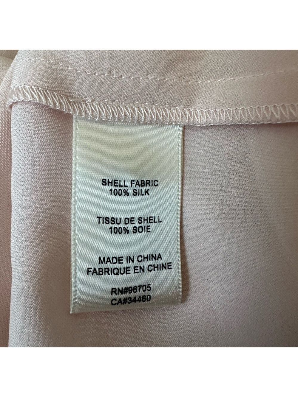 Rebecca Taylor Elegant Women's Blush Pink V-Neck Silk Top Size 6 Feminine Girly - Picture 6 of 7